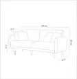 3-sits bäddsoffa Atelier del Sofa Aria Grön Linne 205x80x85 cm - Bäddsoffor - 8681875648188 - 4