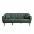 3-sits bäddsoffa Atelier del Sofa Aria Grön Linne 205x80x85 cm - Bäddsoffor - 8681875648188 - 1