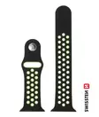 Apple Watch-armband | Svart/Grön | 38-41 mm | Silikon | Swissten - Smartklockor och aktivitetsmätare - 8595217485068 - 2