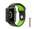 Apple Watch-armband | Svart/Grön | 38-41 mm | Silikon | Swissten - Smartklockor och aktivitetsmätare - 8595217485068 - 1