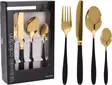Aterinsetti 16 kpl musta-kulta - Bestick och serveringsredskap - 8720573136518 - 1