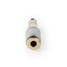 Stereo Audio Adapter | 6.35 mm Hane | 3.5 mm Hona | Guldplaterad | Rak | Metall | Silver | 1 st. | Låda - Ljudadaptrar - 5412810314058 - 3