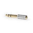 Stereo Audio Adapter | 6.35 mm Hane | 3.5 mm Hona | Guldplaterad | Rak | Metall | Silver | 1 st. | Låda - Ljudadaptrar - 5412810314058 - 5