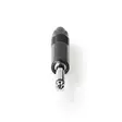 Ljudkontakt | Rak | Hane | Nickelplaterad | Löda | Kabel input diameter: 6.0 mm | Aluminium | Svart | Plastpåse | 1 st. - Ljudkontakter och pluggar - 5412810296408 - 10