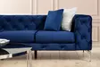 3-sits soffa Atelier del Sofa Como Marinblå Polyester 237x90x70 cm - Soffor - 8683342529068 - 3