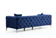 3-sits soffa Atelier del Sofa Como Marinblå Polyester 237x90x70 cm - Soffor - 8683342529068 - 8