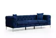 3-sits soffa Atelier del Sofa Como Marinblå Polyester 237x90x70 cm - Soffor - 8683342529068 - 7