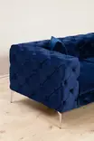 3-sits soffa Atelier del Sofa Como Marinblå Polyester 237x90x70 cm - Soffor - 8683342529068 - 2