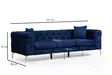 3-sits soffa Atelier del Sofa Como Marinblå Polyester 237x90x70 cm - Soffor - 8683342529068 - 9