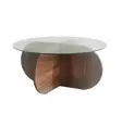 Soffbord Hanah Home Bubble Valnöt Härdat Glas Spånskiva 75x35x75 cm - Soffbord - 8683342746908 - 6