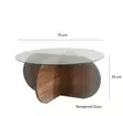 Soffbord Hanah Home Bubble Valnöt Härdat Glas Spånskiva 75x35x75 cm - Soffbord - 8683342746908 - 7