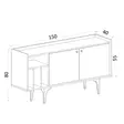 Konsolbord Hanah Home Canopus Safir Ek Spånskiva 150x80x40 cm - Möbler - 8683342978828 - 5