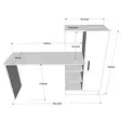 Skrivbord Hanah Home Ct2 Aw Furu Vit Spånskiva 152,3x120x40 cm - Skrivbord - 8683342403658 - 6
