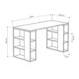 Skrivbord Hanah Home Colmar Vit Ek Spånskiva 140x75x60 cm - Skrivbord - 8681875277128 - 3