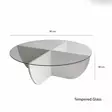 Soffbord Hanah Home Lily Vit Härdat Glas Spånskiva 90x30x90 cm - Soffbord - 8683342746878 - 6