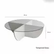 Soffbord Hanah Home Lily Vit Härdat Glas Spånskiva 90x30x90 cm - Soffbord - 8683342746878 - 9