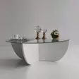 Soffbord Hanah Home Lily Vit Härdat Glas Spånskiva 90x30x90 cm - Soffbord - 8683342746878 - 7