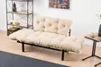 2-sits bäddsoffa Atelier del Sofa Nitta Cream Mikrofiber 155x70x85 cm - Bäddsoffor - 8681875516258 - 3