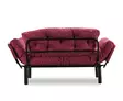 2-sits bäddsoffa Atelier del Sofa Nitta Maroon Easy Clean Tyg 155x70x80 cm - Bäddsoffor - 8681875569438 - 7