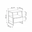 Sängbord Hanah Home Pal White Vit Spånskiva 45x50x41 cm - Nattduksbord - 8683342782678 - 4
