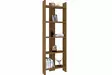 Bokhylla Hanah Home Virba Valnöt Spånskiva 52,4x149x22,6 cm - Bokhyllor - 8681875449488 - 2