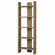 Bokhylla Hanah Home Virba Valnöt Spånskiva 52,4x149x22,6 cm - Bokhyllor - 8681875449488 - 3