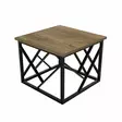 Soffbord Hanah Home Woda Valnöt Svart Spånskiva Metall 53,5x41,8x53,5 cm - Soffbord - 8681875458718 - 3
