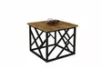 Soffbord Hanah Home Woda Valnöt Svart Spånskiva Metall 53,5x41,8x53,5 cm - Soffbord - 8681875458718 - 2