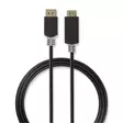 Displayport-kabel | DisplayPort Hane | HDMI Kontakt | 4K@30Hz | Guldplaterad | 2.00 m | Rund | PVC | Antracit | Låda - Dator och nätverk - 5412810263868 - 1