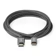 High Speed HDMI kabel med Ethernet | HDMI Kontakt | HDMI Mini kontakt | 4K@60Hz | 18 Gbps | 2.00 m | Rund | Bomull | Antracit / Grått Med Metall | Kartong med täckt fönster - HDMI-kablar - 5412810319558 - 11