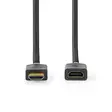 High Speed HDMI kabel med Ethernet | HDMI Kontakt | HDMI Utgång | 4K@60Hz | ARC | 18 Gbps | 2.00 m | Rund | PVC | Antracit | Låda - HDMI-kablar - 5412810412488 - 10