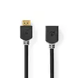 High Speed HDMI kabel med Ethernet | HDMI Kontakt | HDMI Utgång | 4K@60Hz | ARC | 18 Gbps | 2.00 m | Rund | PVC | Antracit | Låda - HDMI-kablar - 5412810412488 - 35