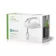 Hand visp | 200 W | 5 hastighetsinställning | Turbo funktion | 2 Degkrokar / 2 vispar | Grå / Vit - Blenders och vispar - 5412810330218 - 67