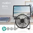 Bordsfläkt | USB ström | Diameter: 100 mm | 3 W | 1 hastighetsinställning | Svart - Fläktar och luftkonditioneringsapparater - 5412810291038 - 5