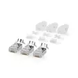RJ45-kontakt | RJ45 Pass Through | Solid/strängad FTP CAT7 | Rak | Guldplaterad | 10 st. | Polycarbonate | Grå / Svart / Vit | Låda - Dator och nätverk - 5412810336388 - 40