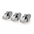 RJ45-kontakt | RJ45 Pass Through | Solid/strängad FTP CAT7 | Rak | Guldplaterad | 10 st. | Polycarbonate | Grå / Svart / Vit | Låda - Dator och nätverk - 5412810336388 - 41