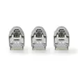 RJ45-kontakt | RJ45 Pass Through | Solid/strängad FTP CAT7 | Rak | Guldplaterad | 10 st. | Polycarbonate | Grå / Svart / Vit | Låda - Dator och nätverk - 5412810336388 - 11