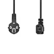 Strömkabel | Strömkontakt Hane | IEC-320-C13 | Vinklat | Vinklat | Nickelplaterad | 5.00 m | Rund | PVC | Svart | Label - Strömkablar och kontakter - 5412810425068 - 10