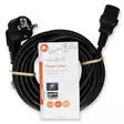 Strömkabel | Strömkontakt Hane | IEC-320-C13 | Vinklat | Rak | Nickelplaterad | 5.00 m | Rund | PVC | Svart | Label - Strömkablar och kontakter - 5412810424948 - 66