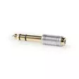 Stereo Audio Adapter | 6.35 mm Hane | 3.5 mm Hona | Guldplaterad | Rak | Metall | Silver | 1 st. | Låda - Ljudadaptrar - 5412810314058 - 40