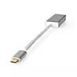 USB-C Adapter | USB 3.2 Gen 1 | USB-C Hane | DisplayPort Hona | 0.20 m | Rund | Guldplaterad | Flätad / Nylon | Silver | Kartong med täckt fönster - Dator och nätverk - 5412810331758 - 40