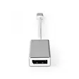 USB-C Adapter | USB 3.2 Gen 1 | USB-C Hane | DisplayPort Hona | 0.20 m | Rund | Guldplaterad | Flätad / Nylon | Silver | Kartong med täckt fönster - Dator och nätverk - 5412810331758 - 20