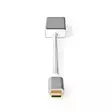 USB-C Adapter | USB 3.2 Gen 1 | USB-C Hane | DisplayPort Hona | 0.20 m | Rund | Guldplaterad | Flätad / Nylon | Silver | Kartong med täckt fönster - Dator och nätverk - 5412810331758 - 10