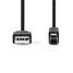 USB-kabel | USB 2.0 | USB-A Hane | USB-B Hane | 480 Mbps | Nickelplaterad | 5.00 m | Rund | PVC | Svart | Blister - Dator och nätverk - 5412810288878 - 2