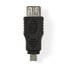 USB Mikro-B Adapter | USB 2.0 | USB Micro-B Hane | USB-A Hona | 480 Mbps | Nickelplaterad | PVC | Svart | Blister - Dator och nätverk - 5412810289028 - 4