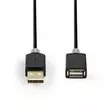 USB-kabel | USB 2.0 | USB-A Hane | USB-A Hona | 480 Mbps | Guldplaterad | 2.00 m | Rund | PVC | Antracit | Låda - Dator och nätverk - 5412810263448 - 10