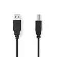 USB-kabel | USB 2.0 | USB-A Hane | USB-B Hane | 480 Mbps | Nickelplaterad | 1.00 m | Rund | PVC | Svart | Låda - Dator och nätverk - 5412810336098 - 1