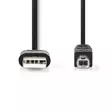 USB-kabel | USB 2.0 | USB-A Hane | USB-B Hane | 480 Mbps | Nickelplaterad | 3.00 m | Rund | PVC | Svart | Label - Dator och nätverk - 5412810428038 - 10