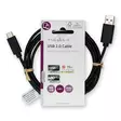 USB-kabel | USB 2.0 | USB-A Hane | USB-C Hane | 15 W | 480 Mbps | Nickelplaterad | 2.00 m | Rund | PVC | Svart | Label - Dator och nätverk - 5412810421688 - 66