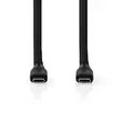 USB-kabel | USB 3.2 Gen 1 | USB-C Hane | USB-C Hane | 60 W | 4K@60Hz | 5 Gbps | Nickelplaterad | 1.50 m | Rund | Silikon | Svart | Låda - Dator och nätverk - 5412810417988 - 10
